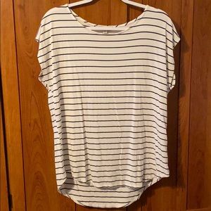 Navy and White striped SS tee *like brand new*